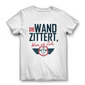 Damen Premium Bio T-Shirt Die Wand zitter wenn ich ziele