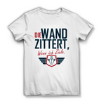 Damen Premium Bio T-Shirt Die Wand zitter wenn ich ziele