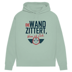 Damen Premium Bio Hoodie Die Wand zitter wenn ich ziele