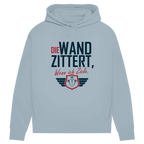 Damen Premium Bio Hoodie Die Wand zitter wenn ich ziele