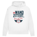 Damen Premium Bio Hoodie Die Wand zitter wenn ich ziele
