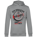 Herren Premium Bio Hoodie Ich brauche kein Bullseye  Das Bullseye braucht mich