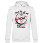 Herren Premium Bio Hoodie Ich brauche kein Bullseye  Das Bullseye braucht mich