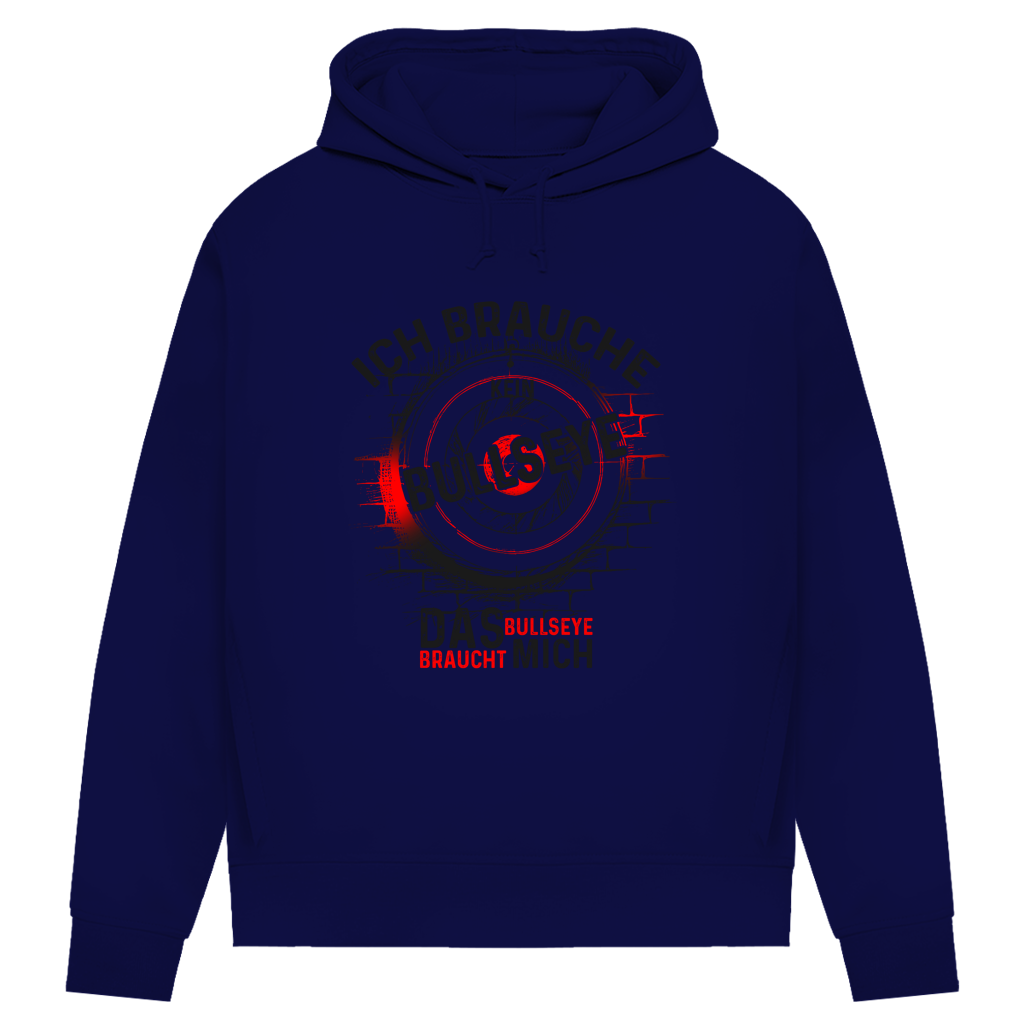 Damen Premium Bio Hoodie Ich brauche kein Bullseye  Das Bullseye braucht mich