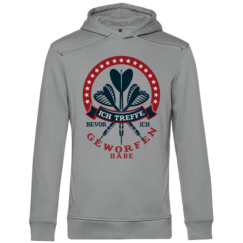 Herren Premium Bio Hoodie Ich treffe bevor ich geworfen habe