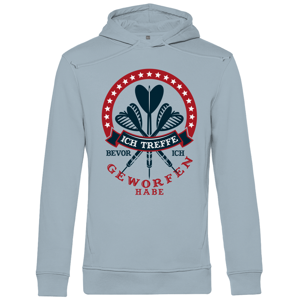 Herren Premium Bio Hoodie Ich treffe bevor ich geworfen habe