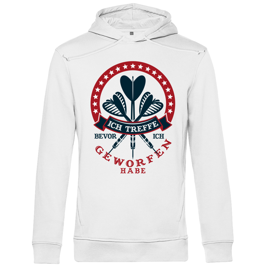 Herren Premium Bio Hoodie Ich treffe bevor ich geworfen habe