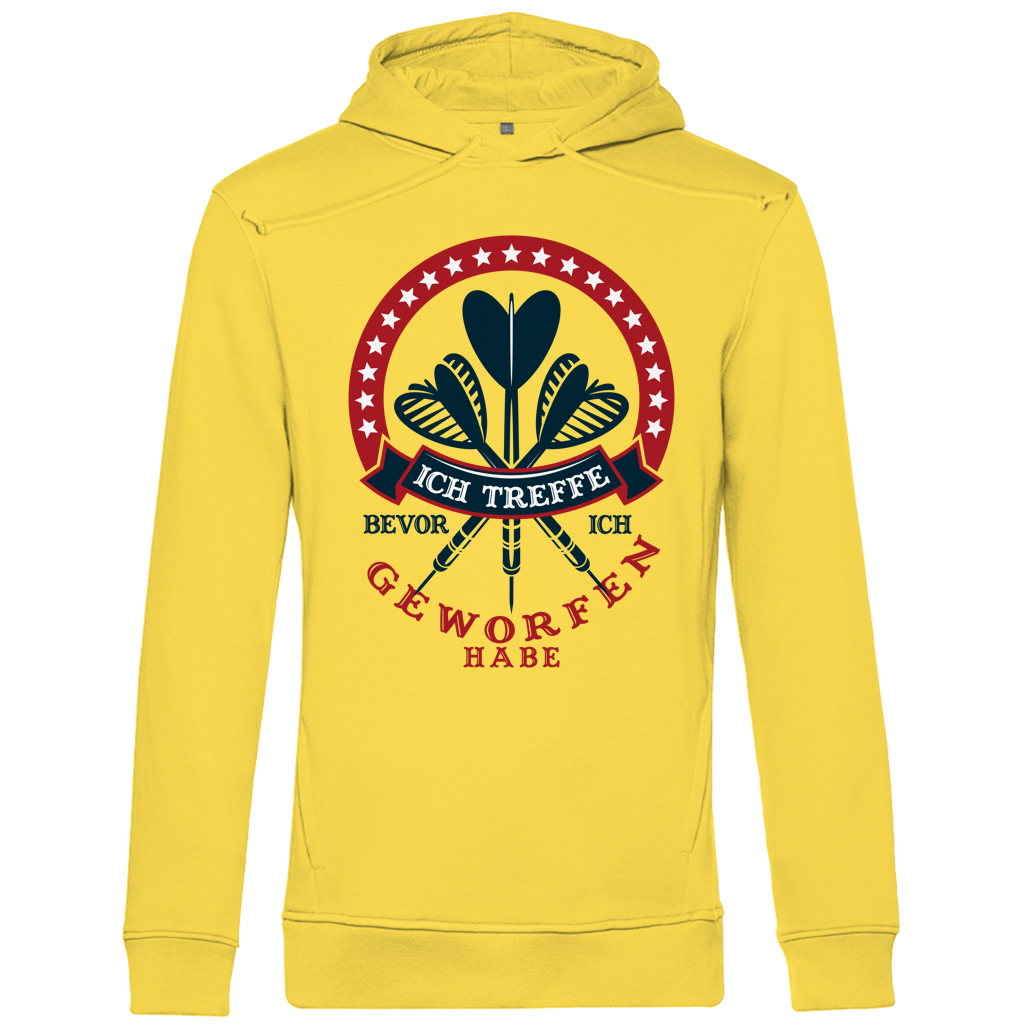 Herren Premium Bio Hoodie Ich treffe bevor ich geworfen habe