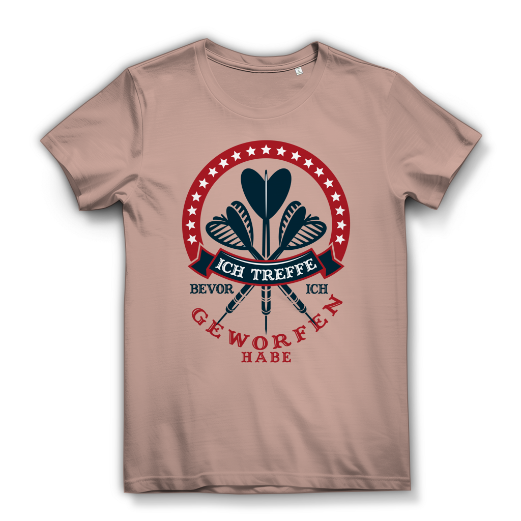 Damen Premium Bio T-Shirt Ich treffe bevor ich geworfen habe