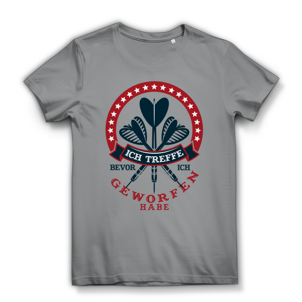 Damen Premium Bio T-Shirt Ich treffe bevor ich geworfen habe