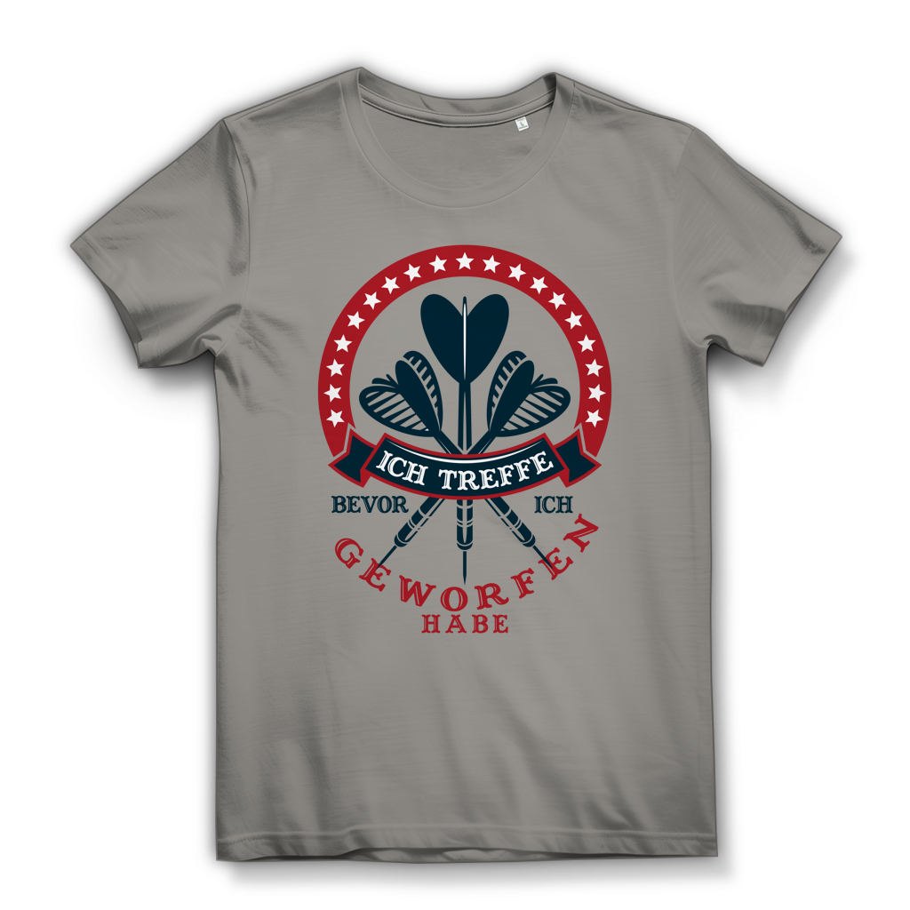 Damen Premium Bio T-Shirt Ich treffe bevor ich geworfen habe