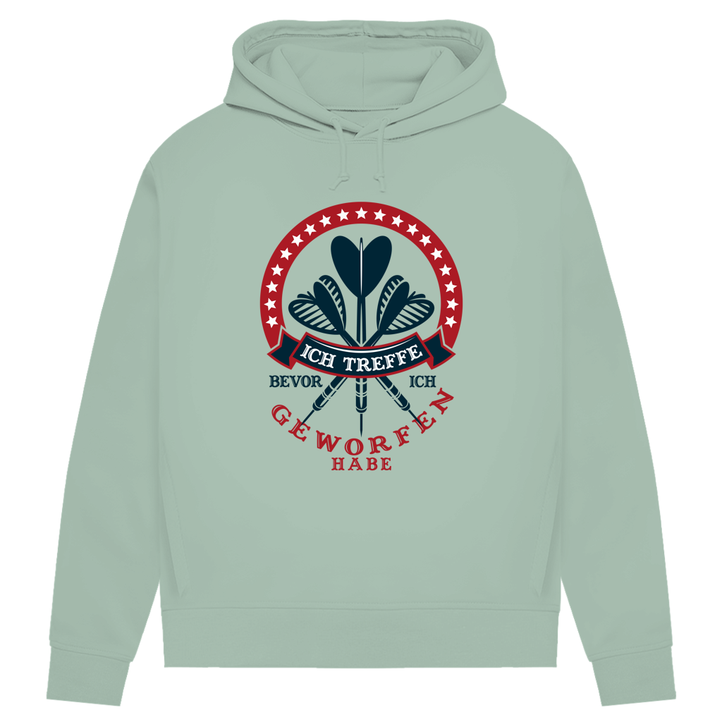 Damen Premium Bio Hoodie Ich treffe bevor ich geworfen habe