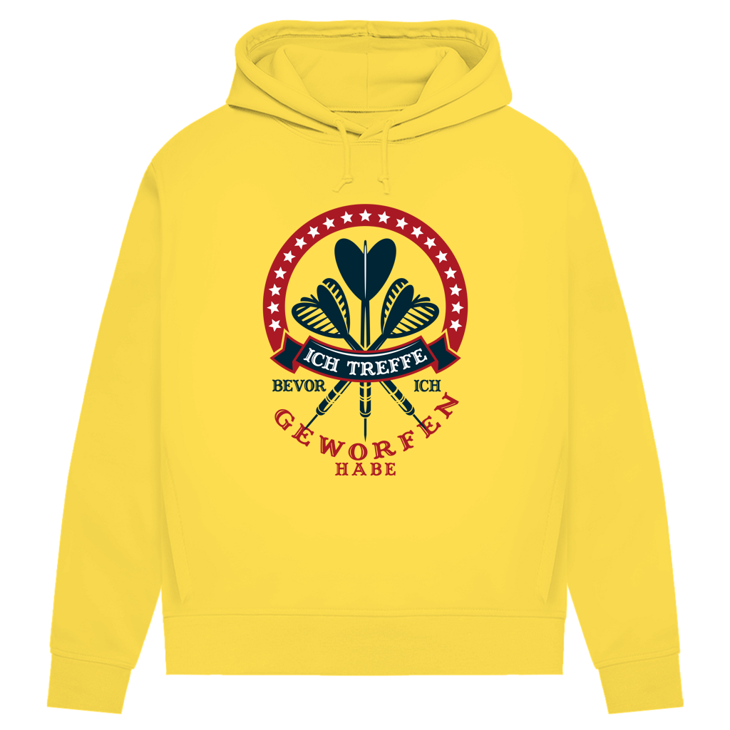 Damen Premium Bio Hoodie Ich treffe bevor ich geworfen habe