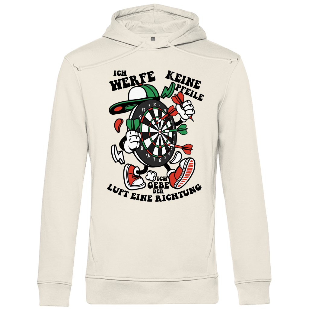 Herren Premium Bio Hoodie Ich werfe keine Pfeile. Ich gebe der Luft eine Richtung