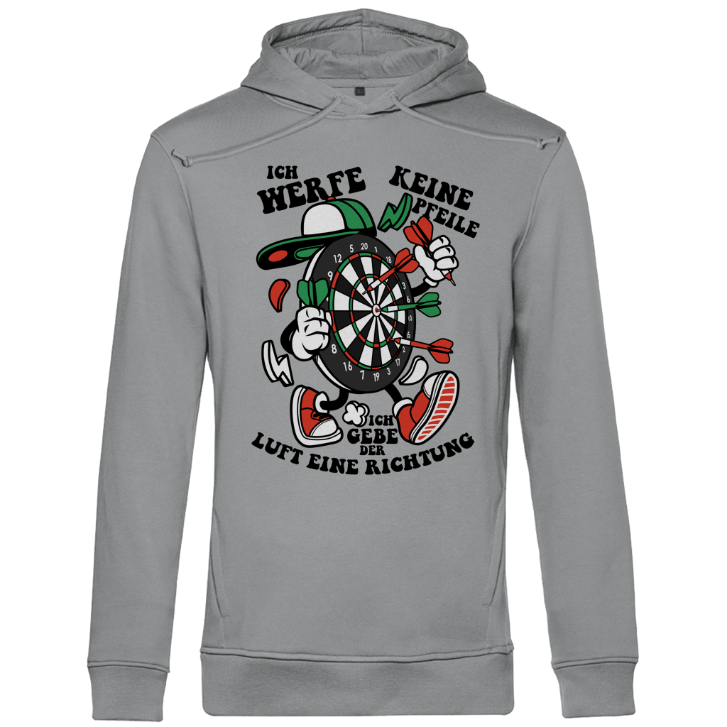 Herren Premium Bio Hoodie Ich werfe keine Pfeile. Ich gebe der Luft eine Richtung