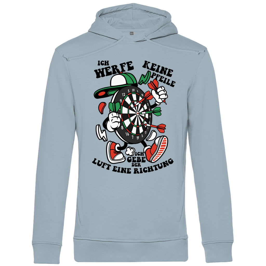 Herren Premium Bio Hoodie Ich werfe keine Pfeile. Ich gebe der Luft eine Richtung