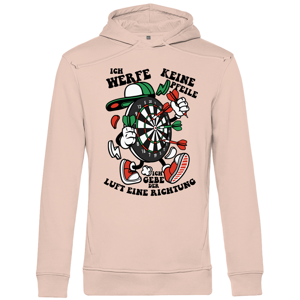 Herren Premium Bio Hoodie Ich werfe keine Pfeile. Ich gebe der Luft eine Richtung
