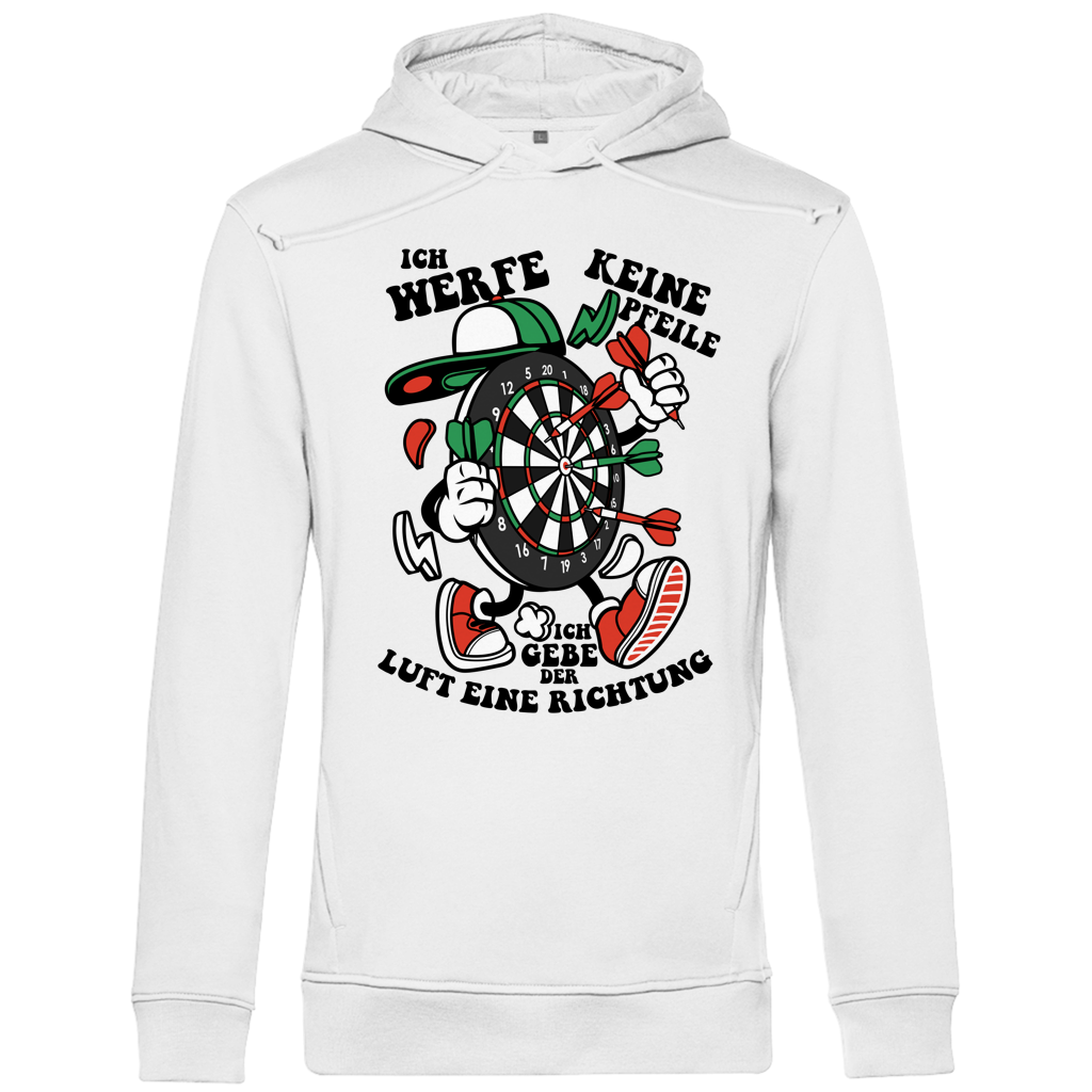 Herren Premium Bio Hoodie Ich werfe keine Pfeile. Ich gebe der Luft eine Richtung