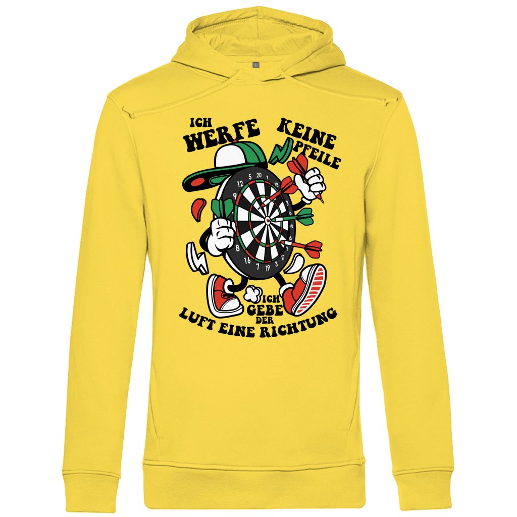Herren Premium Bio Hoodie Ich werfe keine Pfeile. Ich gebe der Luft eine Richtung