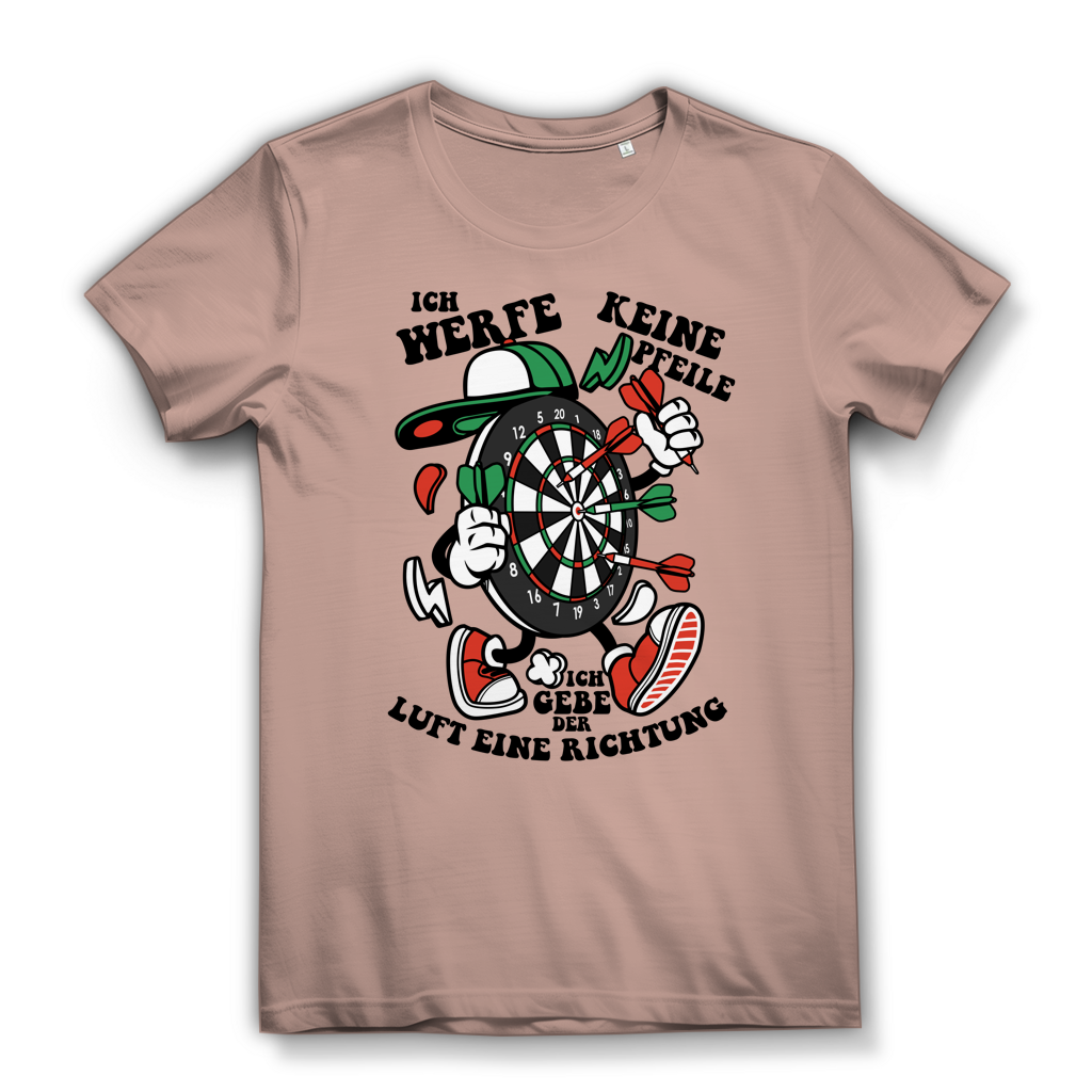 Damen Premium Bio T-Shirt Ich werfe keine Pfeile. Ich gebe der Luft eine Richtung