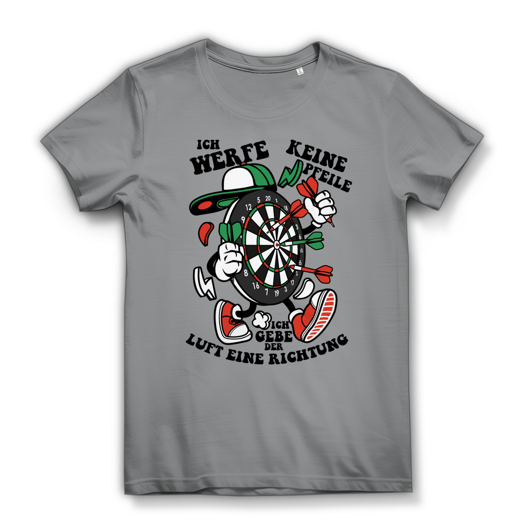 Damen Premium Bio T-Shirt Ich werfe keine Pfeile. Ich gebe der Luft eine Richtung