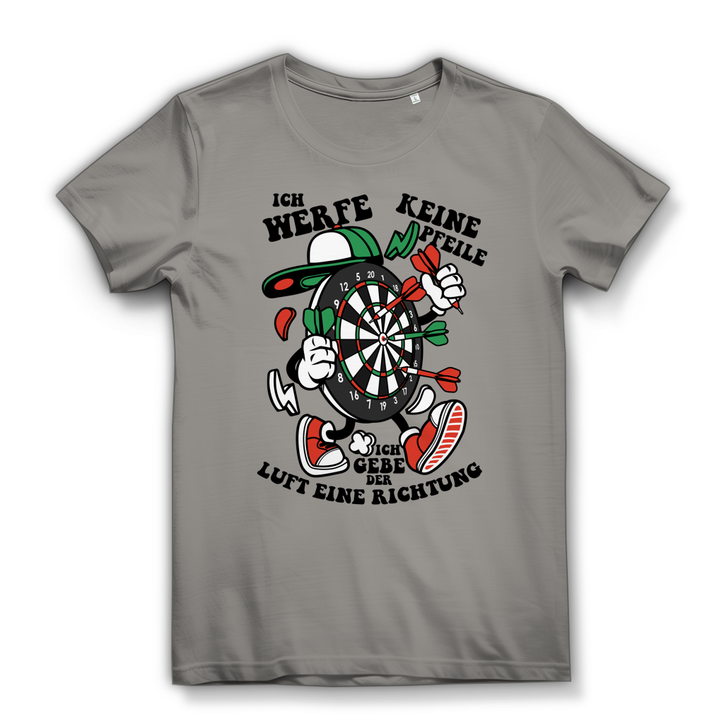 Damen Premium Bio T-Shirt Ich werfe keine Pfeile. Ich gebe der Luft eine Richtung