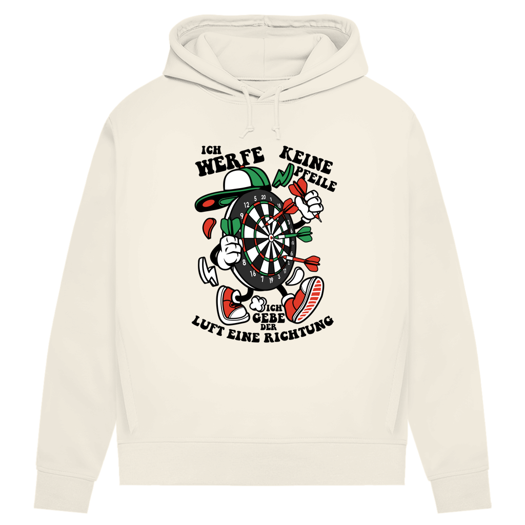 Damen Premium Bio Hoodie Ich werfe keine Pfeile. Ich gebe der Luft eine Richtung