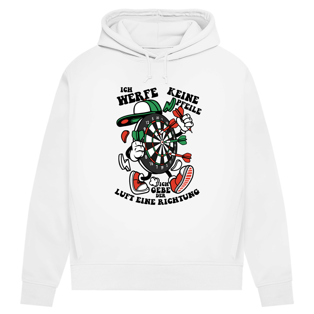 Damen Premium Bio Hoodie Ich werfe keine Pfeile. Ich gebe der Luft eine Richtung