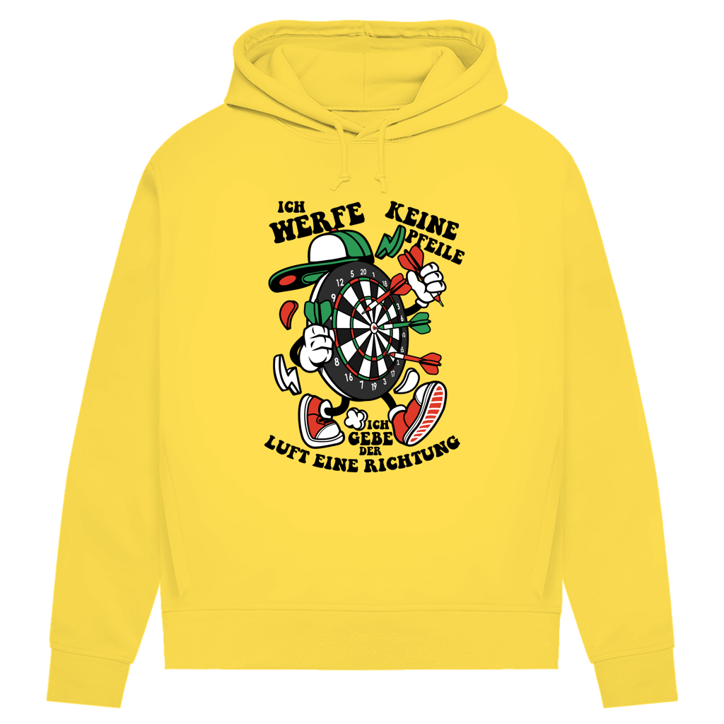 Damen Premium Bio Hoodie Ich werfe keine Pfeile. Ich gebe der Luft eine Richtung