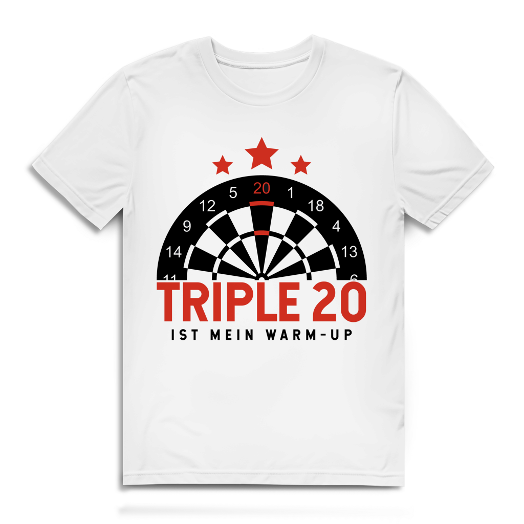 Herren Premium Bio T-Shirt Triple 20 ist mein Warm-up