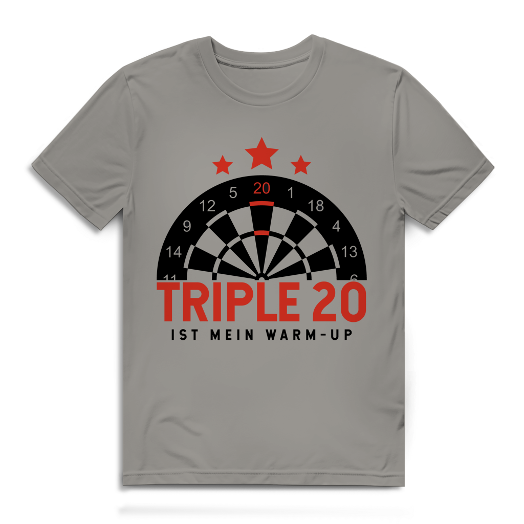 Herren Premium Bio T-Shirt Triple 20 ist mein Warm-up