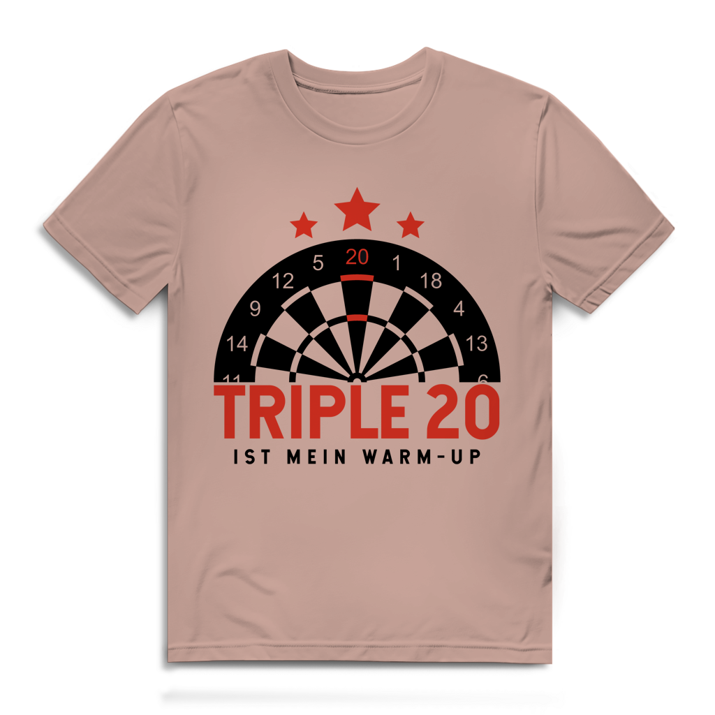 Herren Premium Bio T-Shirt Triple 20 ist mein Warm-up
