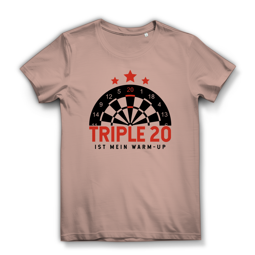 Damen Premium Bio T-Shirt Triple 20 ist mein Warm-up