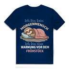 Herren Premium Bio T-Shirt Ich bin kein Morgenmensch. Ich bin eine Warnung vor dem Früh