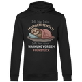 Herren Premium Bio Hoodie Ich bin kein Morgenmensch. Ich bin eine Warnung vor dem Früh