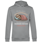 Herren Premium Bio Hoodie Ich bin kein Morgenmensch. Ich bin eine Warnung vor dem Früh