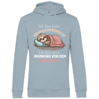 Herren Premium Bio Hoodie Ich bin kein Morgenmensch. Ich bin eine Warnung vor dem Früh