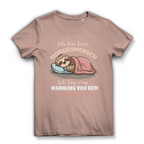 Damen Premium Bio T-Shirt Ich bin kein Morgenmensch. Ich bin eine Warnung vor dem Früh