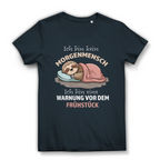 Damen Premium Bio T-Shirt Ich bin kein Morgenmensch. Ich bin eine Warnung vor dem Früh