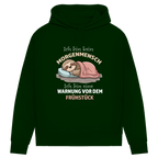 Damen Premium Bio Hoodie Ich bin kein Morgenmensch. Ich bin eine Warnung vor dem Früh