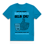 Herren Premium Bio T-Shirt Ich bin nicht besser als du. Nur früher dran mit Erkenntnis