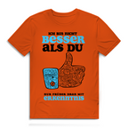 Herren Premium Bio T-Shirt Ich bin nicht besser als du. Nur früher dran mit Erkenntnis