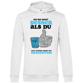 Herren Premium Bio Hoodie Ich bin nicht besser als du. Nur früher dran mit Erkenntnis