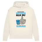 Damen Premium Bio Hoodie Ich bin nicht besser als du. Nur früher dran mit Erkenntnis