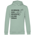 Herren Premium Bio Hoodie Ich brauche keine Meinung. Ich habe Präsenz
