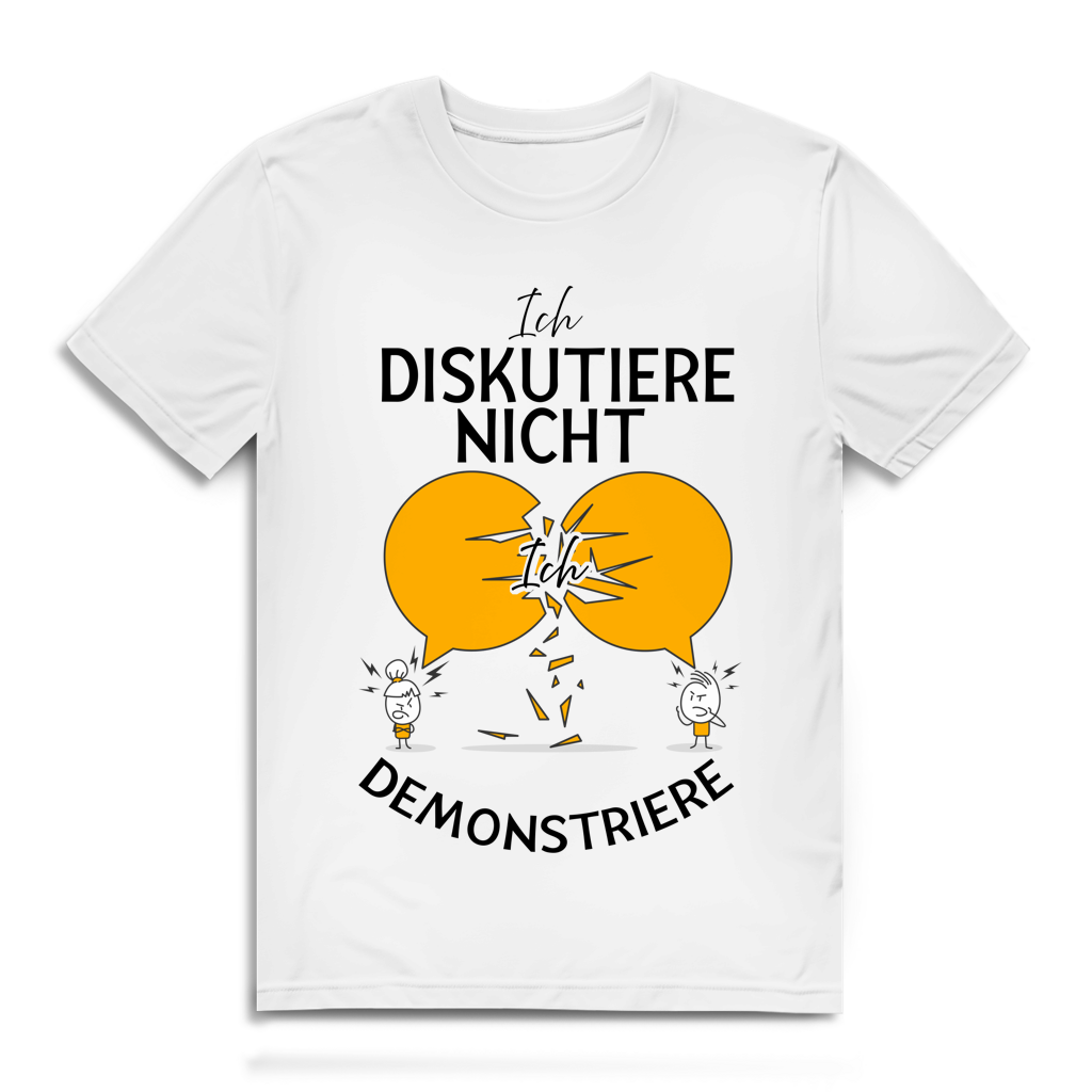 Herren Premium Bio T-Shirt Ich diskutiere nicht. Ich demonstriere