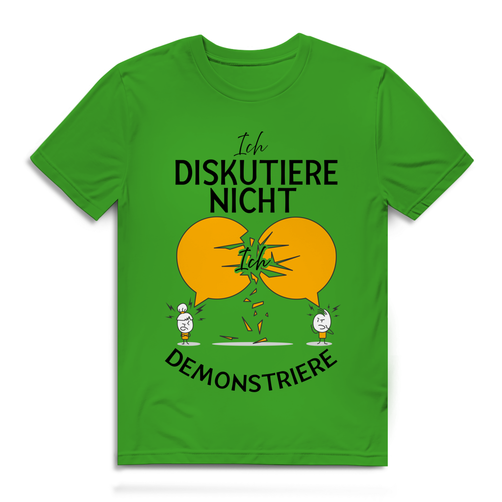 Herren Premium Bio T-Shirt Ich diskutiere nicht. Ich demonstriere