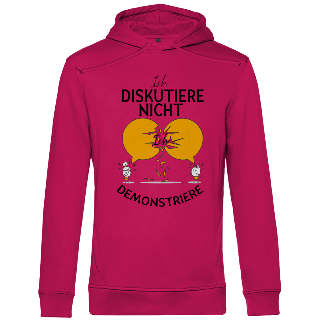 Herren Premium Bio Hoodie Ich diskutiere nicht. Ich demonstriere