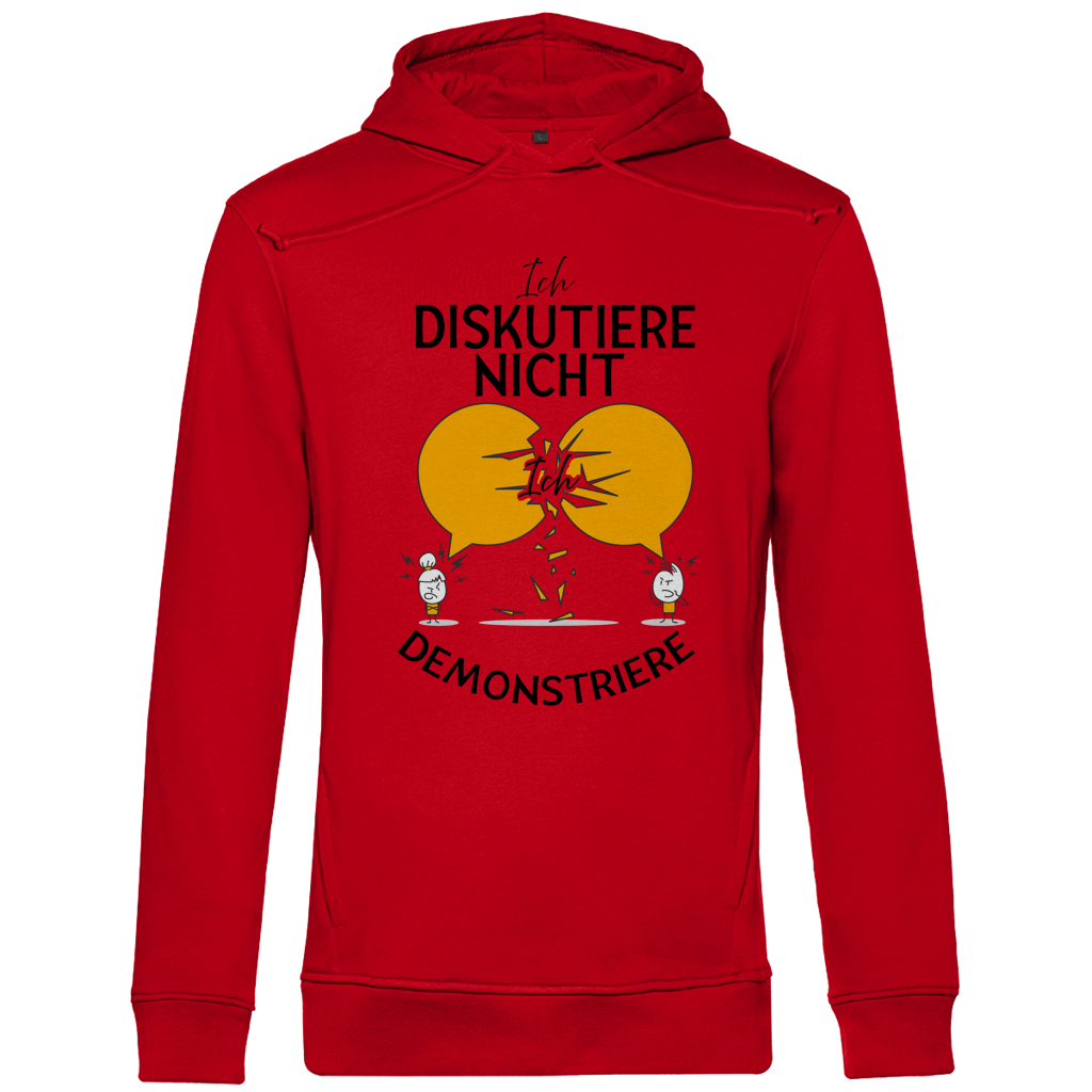 Herren Premium Bio Hoodie Ich diskutiere nicht. Ich demonstriere