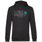 Herren Premium Bio Hoodie Wenn ich falle, stolpert die Welt mit